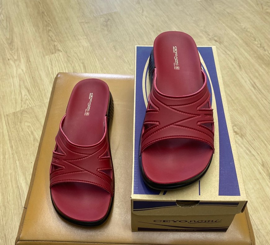 Bordo Kadın Dolgu Topuklu Terlik Ceyo terlik - Görsel 2