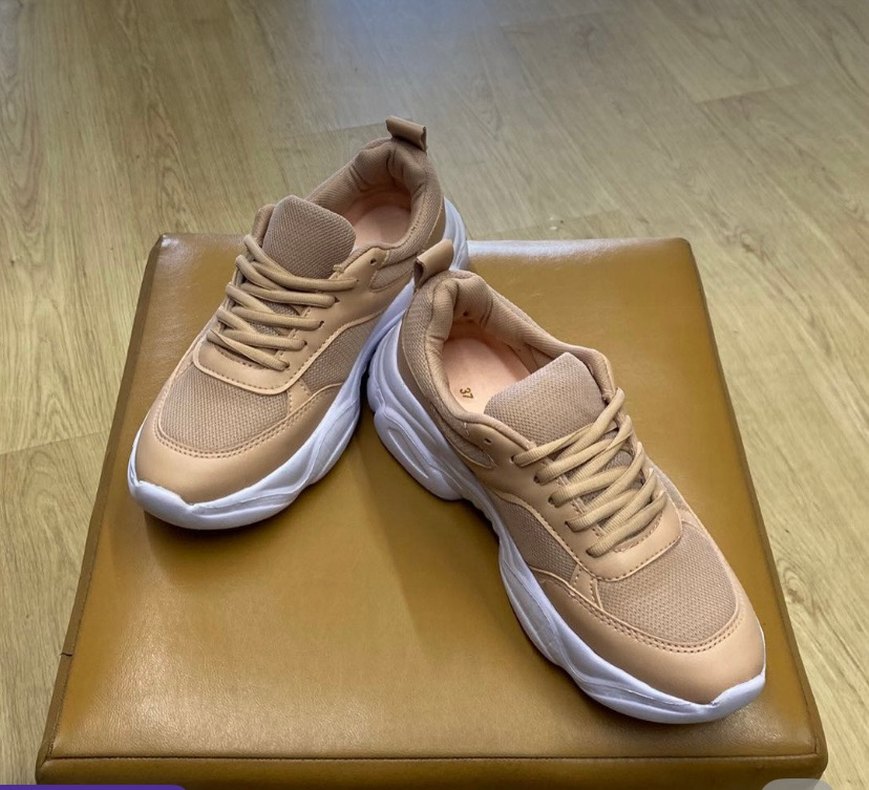 Bej Kadın Platform Spor Ayakkabı - Görsel 5