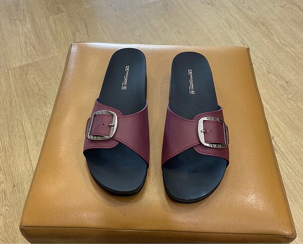 38 Beden bordo Renk Ceyo terlik