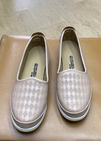 Bej Yılan Desenli Dolgu Topuklu Kadın Babet - Görsel 4