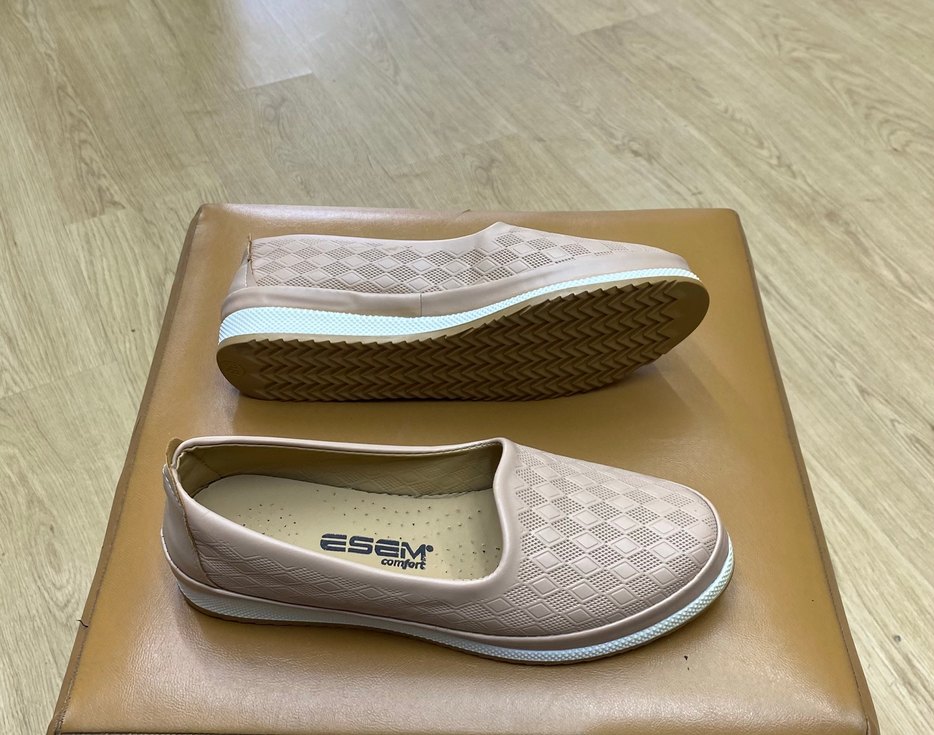 Bej Yılan Desenli Dolgu Topuklu Kadın Babet - Görsel 2