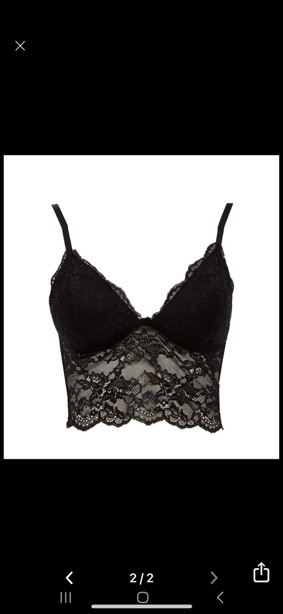 Siyah Dantel Detaylı Gotik crop - Görsel 2