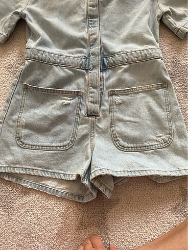 11-12 Yaş Beden mavi Renk Zara jean tulum