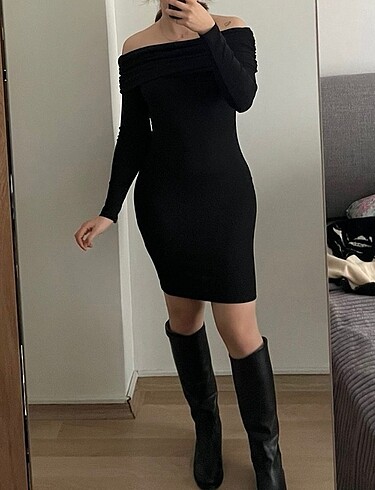 Omuz açık zara elbise