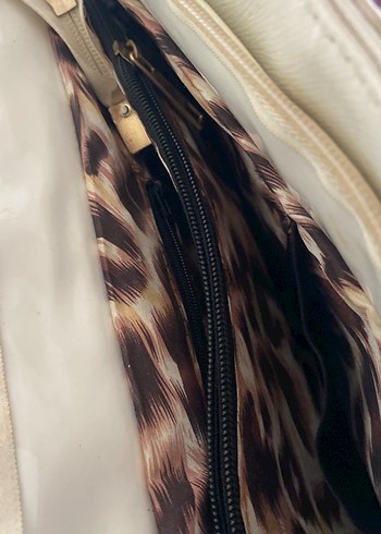 Beyaz Deri Kadın Çanta - Görsel 5