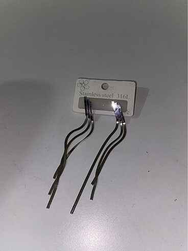 Stainless sterlin uzun küpe - Görsel 2