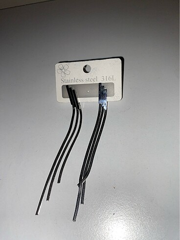 Stainless sterlin uzun küpe - Görsel 4