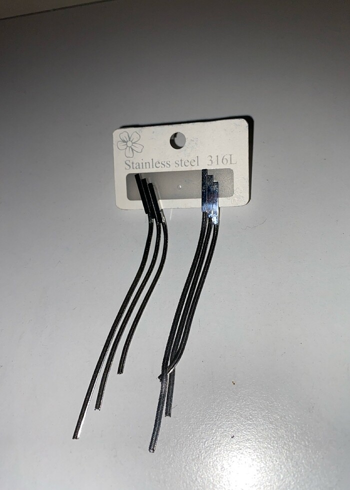 Stainless sterlin uzun küpe - Görsel 4