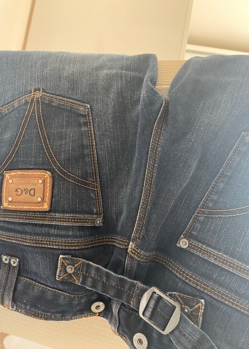 Lacivert Kemerli Denim Pantolon büyük beden - Görsel 2