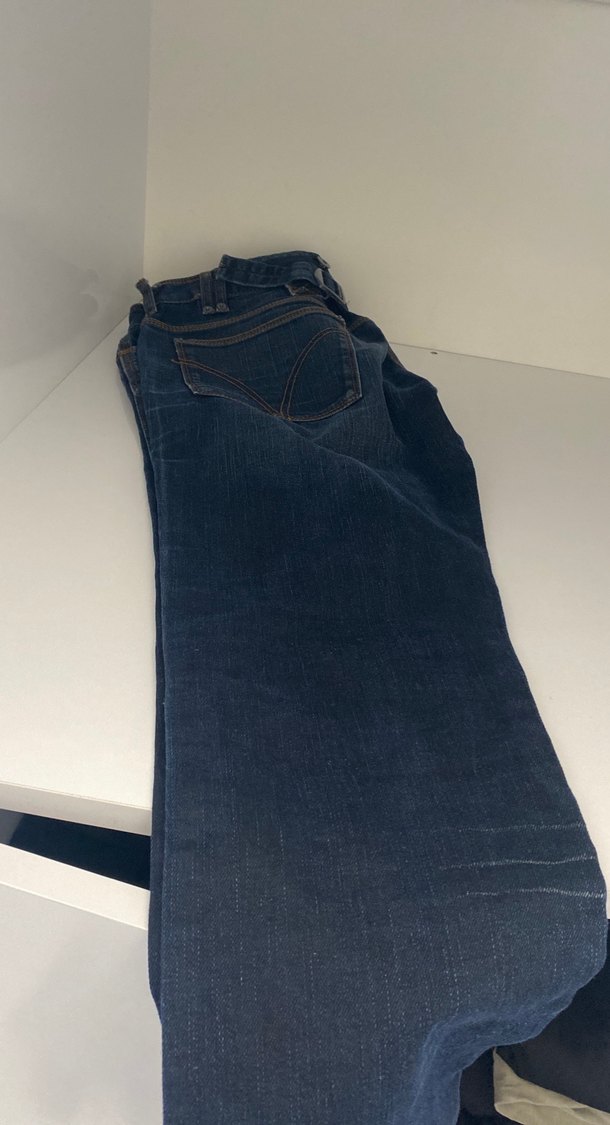 Lacivert Kemerli Denim Pantolon büyük beden - Görsel 5