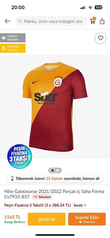 Nike 2021-2022 iç saha forması