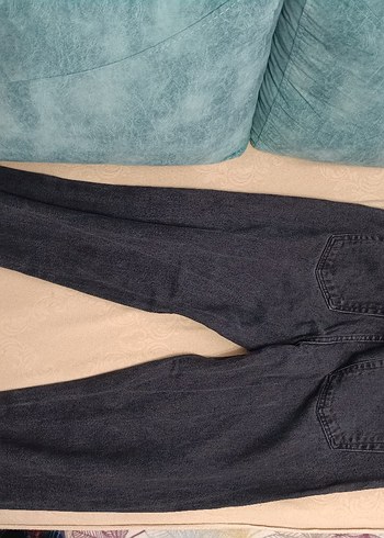34 Beden Gri Regular Fit Midi Kadın Kot Pantolon