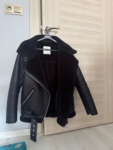 Zara suni kürk ceket mont