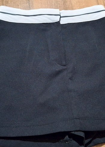 Siyah  Kumaş Kadın şortetek - Görsel 3