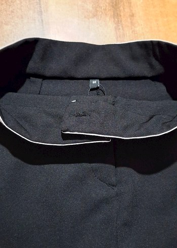 Siyah  Kumaş Kadın şortetek - Görsel 2