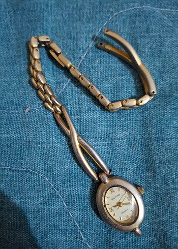 Kadın Vintage Altın Renkli Kemerli Saat - Görsel 5