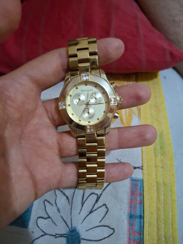 Kadın Vintage Altın Renkli Kemerli Saat - Görsel 4