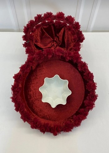 Bordo Çiçekli kına Sepeti seti - Görsel 2