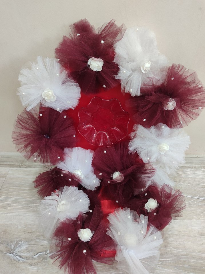 Bordo gelin kına sepeti takımı - Görsel 4