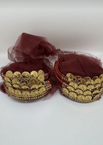 Altın Renkli paralı nedime tacı 10 lu pakette - Görsel 2