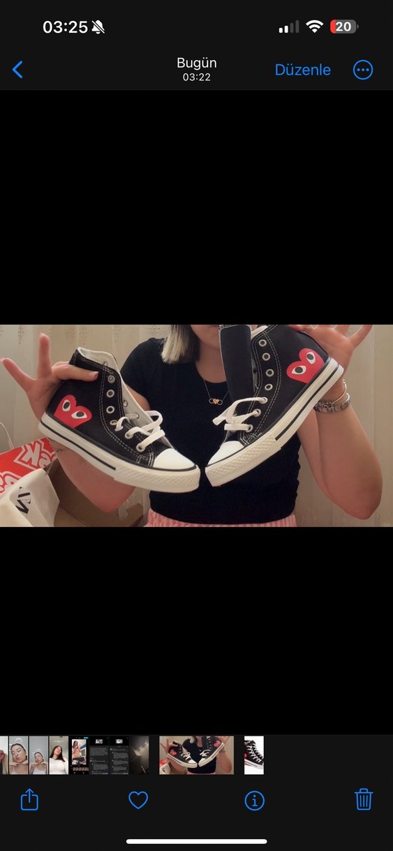 comme des garçons play converse - Görsel 2