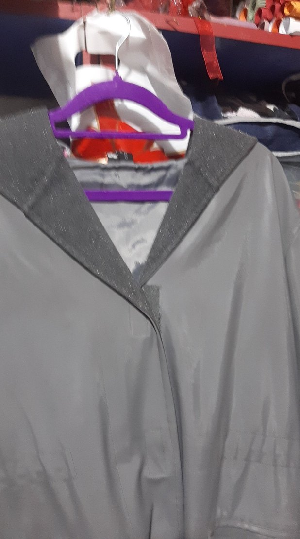 Gri Uzun Kadın Street Style Kaban - Görsel 4