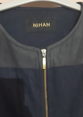 Kadın Lacivert Uzun Fermuarlı Kaban - Görsel 3