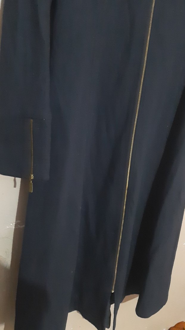 Kadın Lacivert Uzun Fermuarlı Kaban - Görsel 2