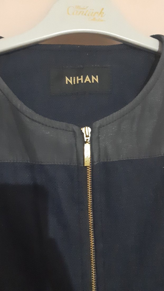 Kadın Lacivert Uzun Fermuarlı Kaban - Görsel 3