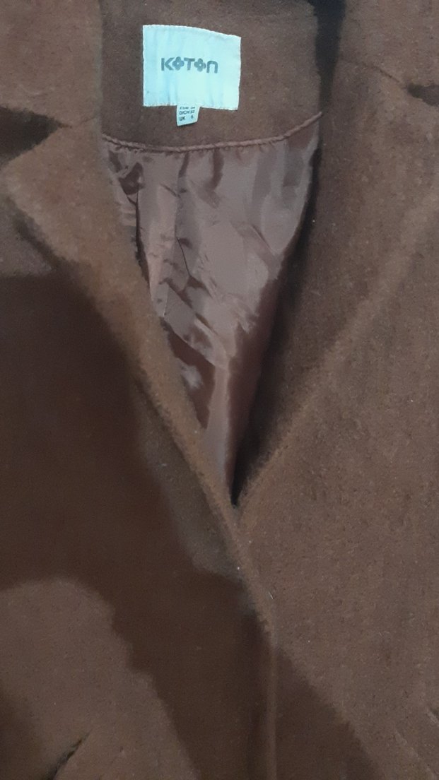 Kahverengi Midi Kadın Kaban - Görsel 2