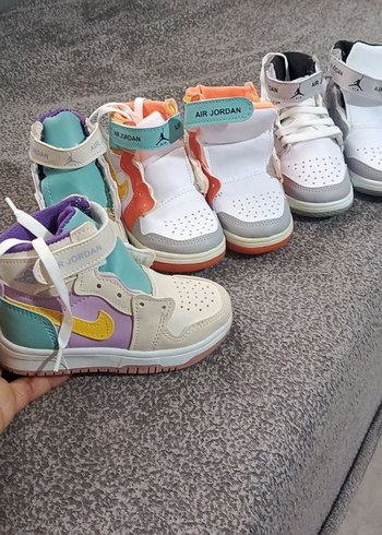 Kız Çocuk Lila Air Jordan Bağcıklı Spor Ayakkabı - Görsel 3