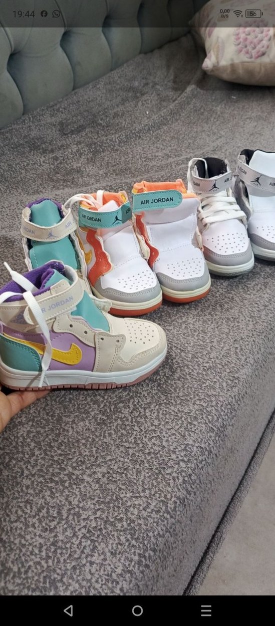 Kız Çocuk Lila Air Jordan Bağcıklı Spor Ayakkabı - Görsel 3