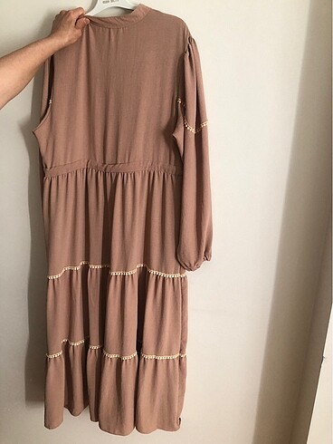 46 Beden camel Renk 46 beden elbise