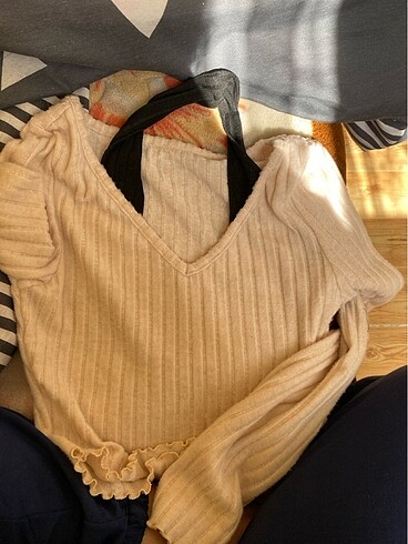 Diğer Krem crop ,bluz