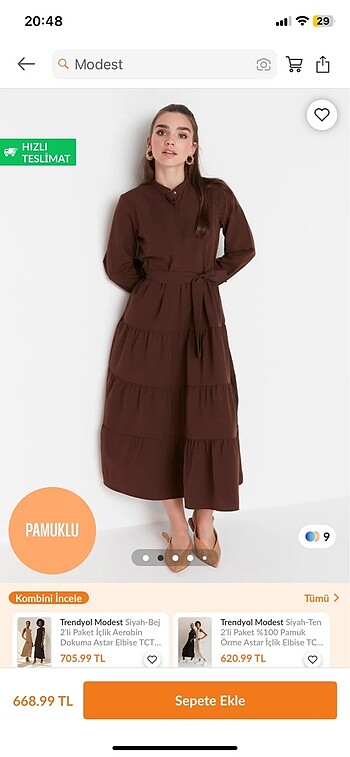 Milla modest elbise