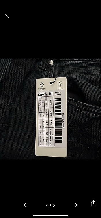 xs Beden siyah Renk siyah jean