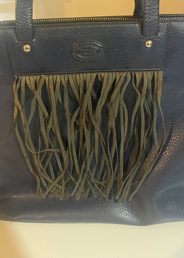 Tods Lacivert kadın büyük boy kol çantası - Görsel 2