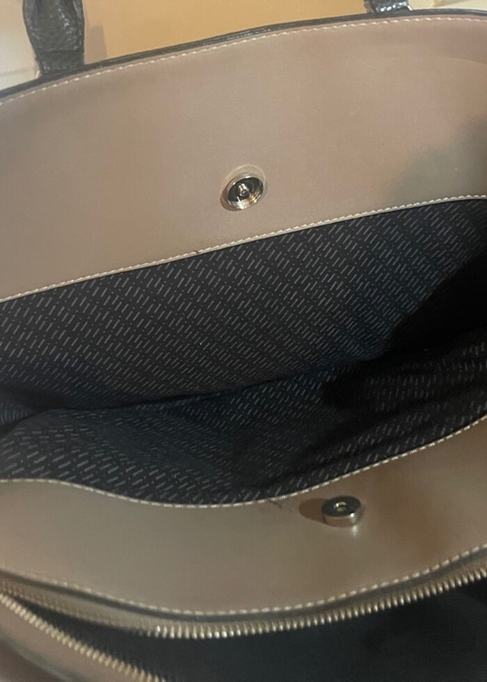 İnci gerçek deri kadın büyük boy kol çantası - Görsel 3