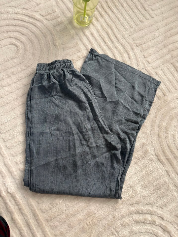 Gri parlak simli takım - Görsel 5