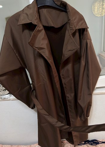 Kahverengi  Kadın Trençkot - Görsel 4