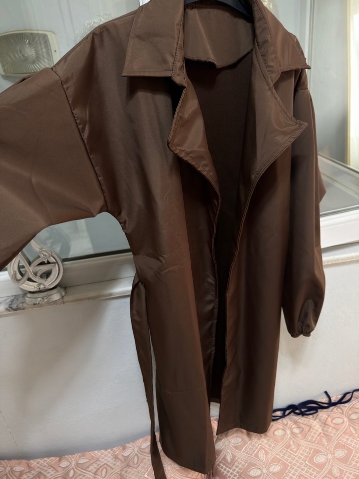 Kahverengi  Kadın Trençkot - Görsel 3