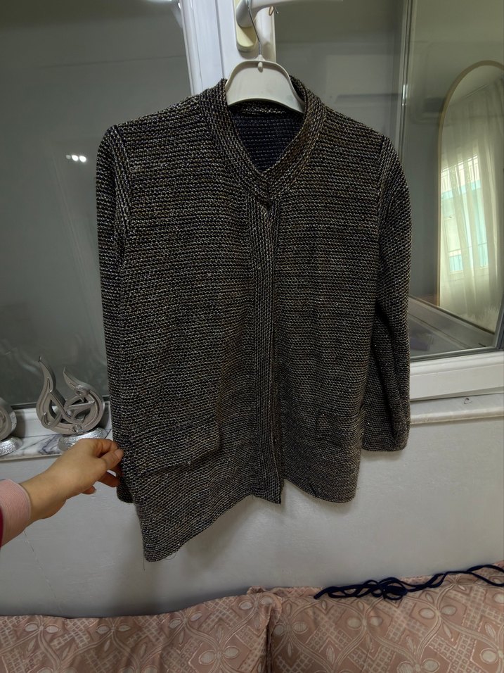 Kadın Midi Hırka, Cepli, Uzun Kollu - Görsel 3