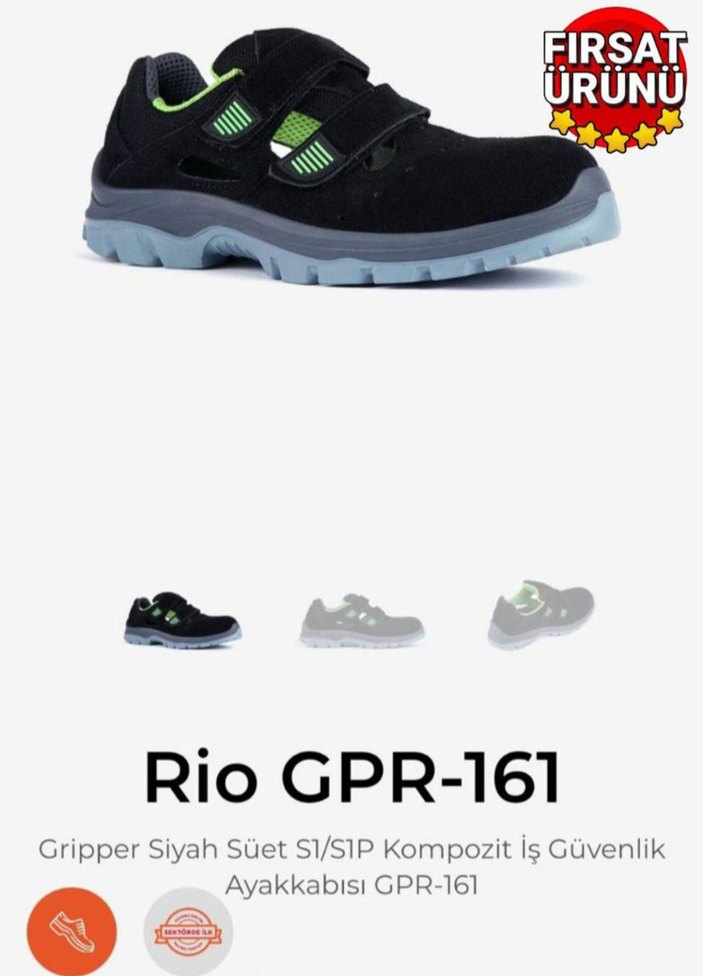 Diger Erkek Siyah Spor Sandalet Velcro - Görsel 5