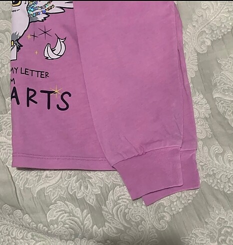 8 Yaş Beden pembe Renk Defacto uzun kollu tshirt