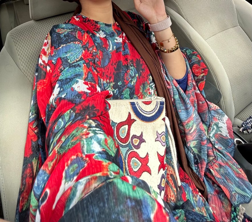 Çiçek Desenli Uzun Kollu Bohem Elbise - Görsel 4