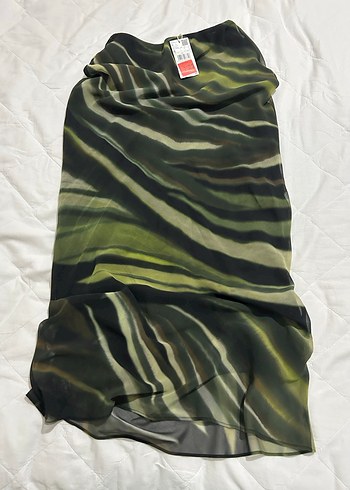 Mango Kadın Siyah Yeşil Etek - Görsel 2