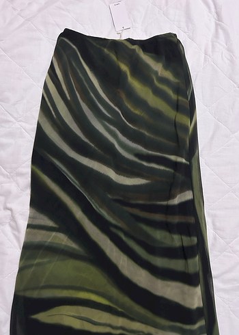 Mango Kadın Siyah Yeşil Etek - Görsel 3