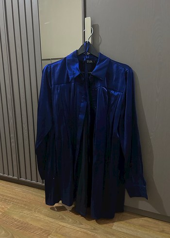 Parlak Mavi Kadın TunikGömlek - Görsel 5