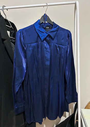 Parlak Mavi Kadın TunikGömlek - Görsel 2