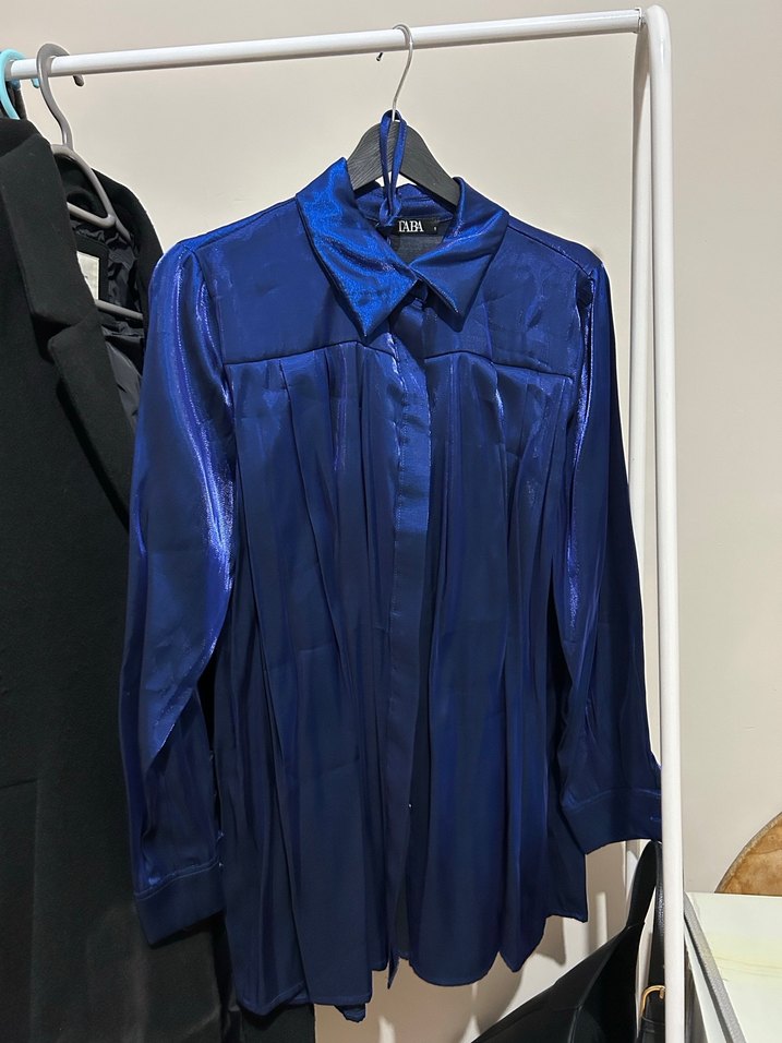 Parlak Mavi Kadın TunikGömlek - Görsel 2